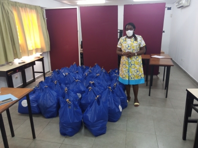 DONATION OF ESSENTIALS AND FOOD TO FAMILIES IN TOUMODI AFFECTED BY RECENT VIOLENCE